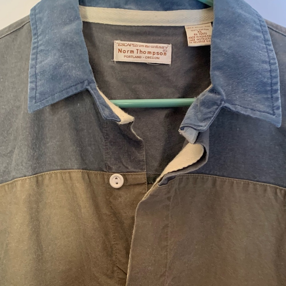 Norm Thompson Men's Blue,Red and Gray Jacket Size XL Made in USA Vintage 90’s
